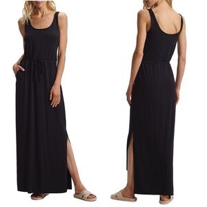 Commando Black Sleeveless Maxi Dress with Side Slit